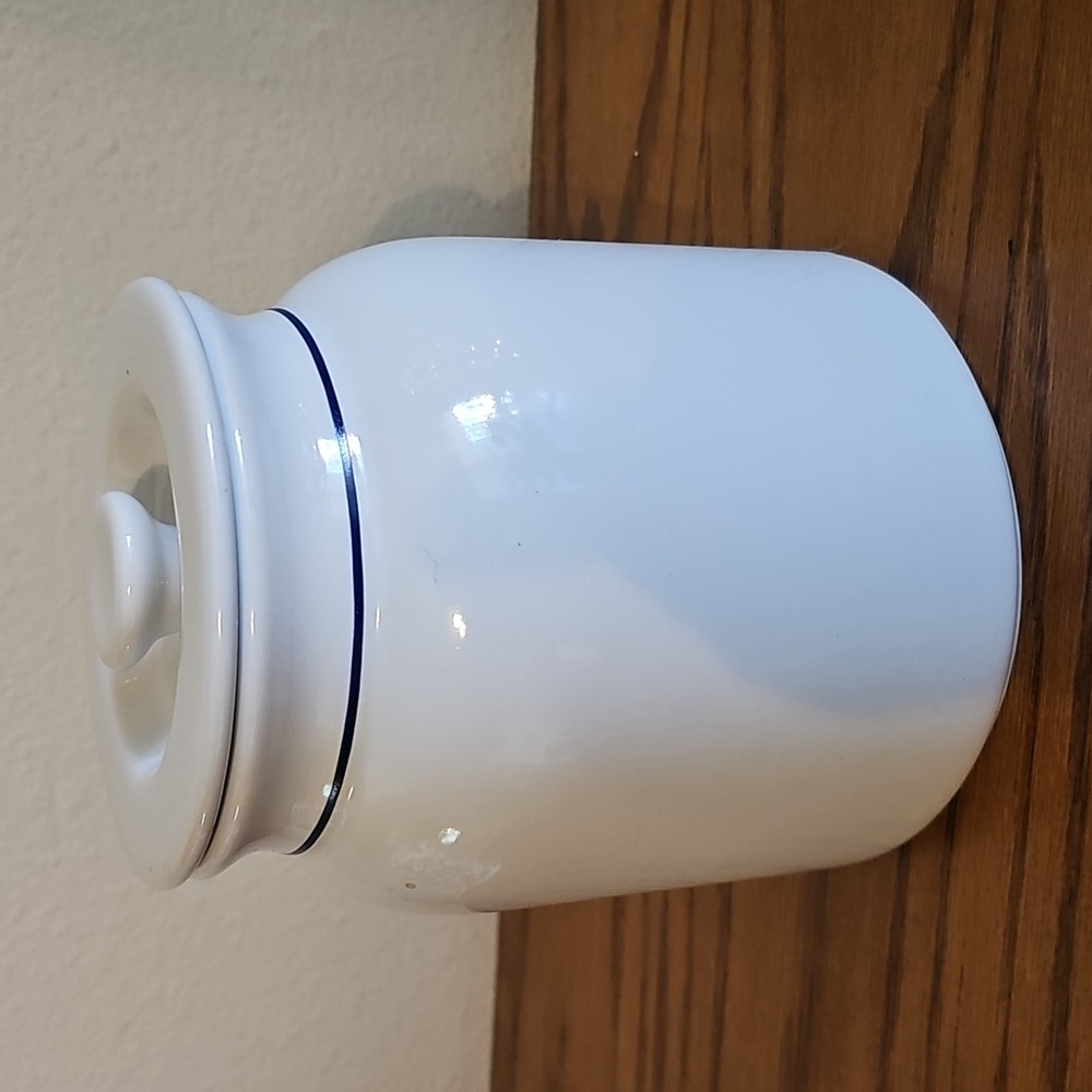 White and Blue Dog Treat Jar - Picture 3 of 9